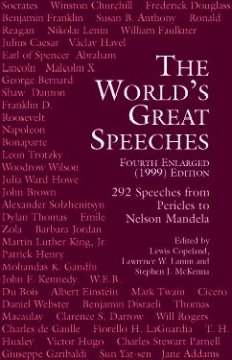 The world's great speeches  Cover Image